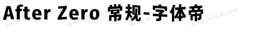 After Zero 常规字体转换